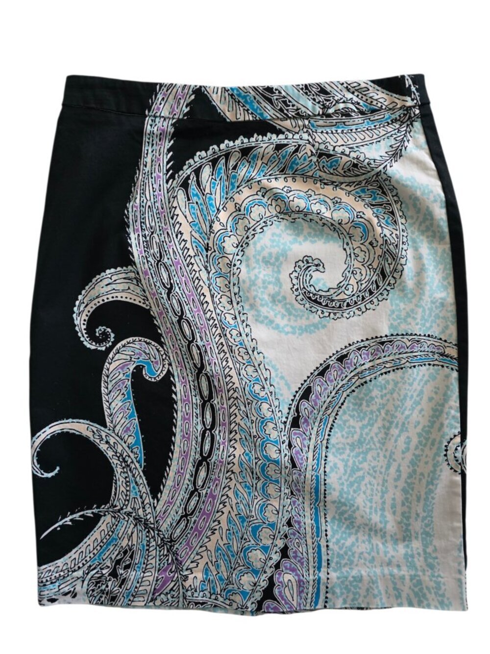 NEW YORK & CO MULTI PRINT PENCIL SKIRT SIZE 4